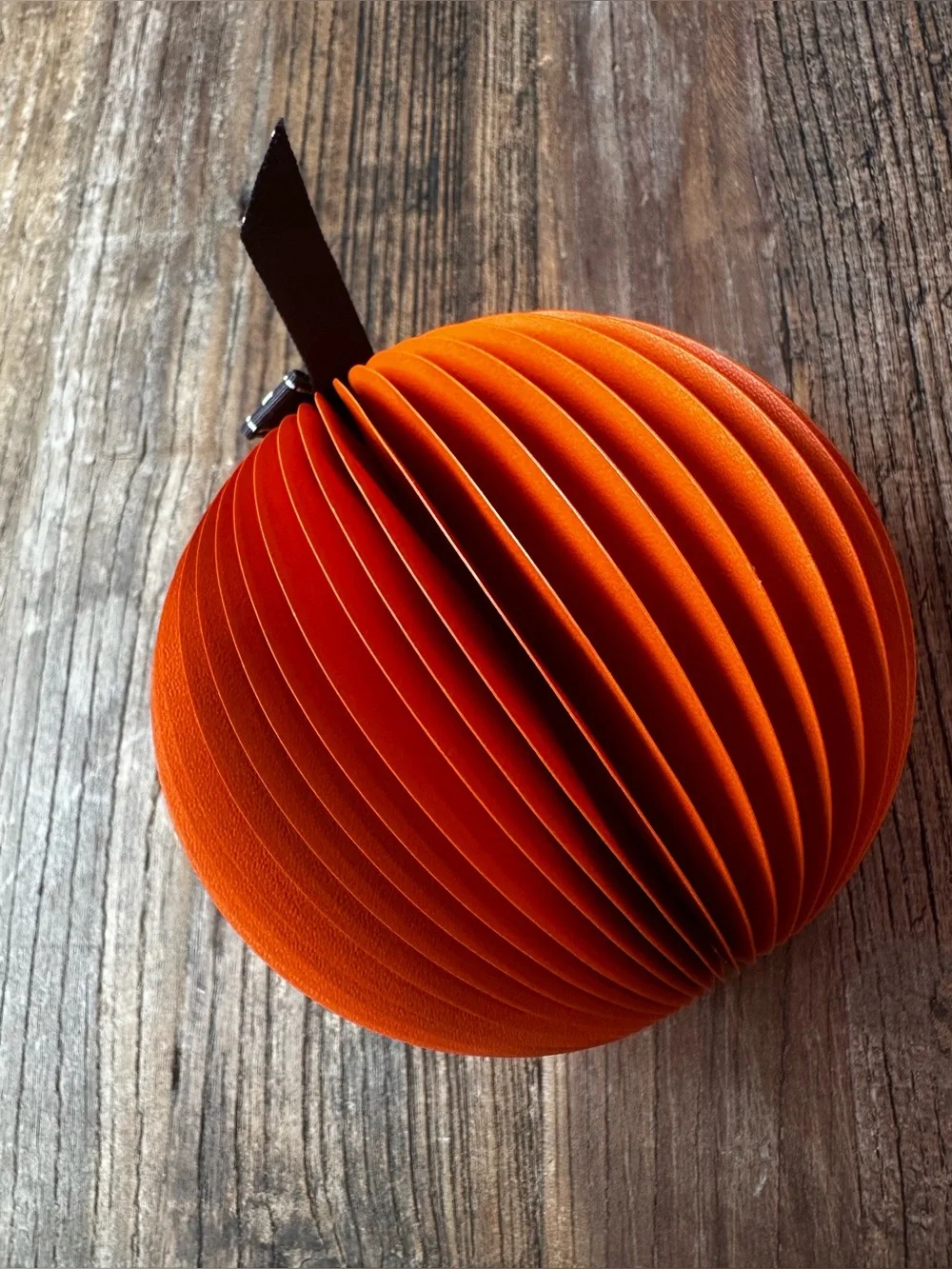 Hermes Orange Paper Ornament with Branded Ribbon